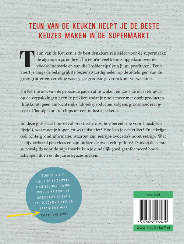 Achterkant van De supermarktsurvivalgids