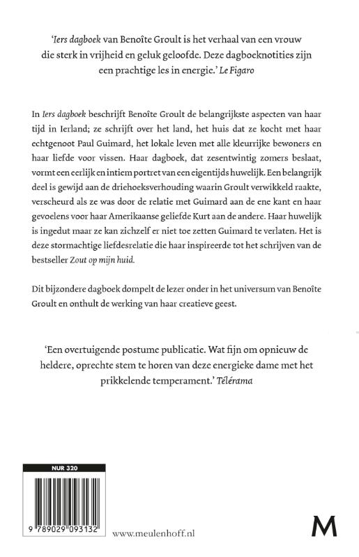 Achterkant van Iers dagboek