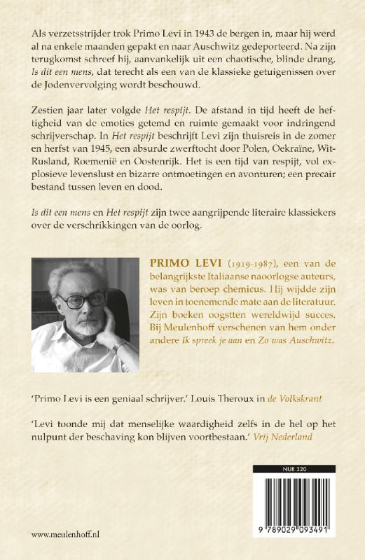 Achterkant van Is dit een mens & Het respijt