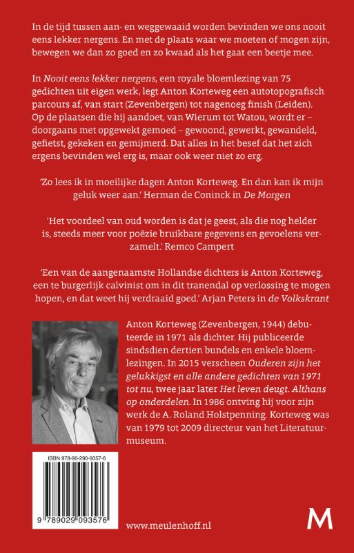 Achterkant van Nooit eens lekker nergens