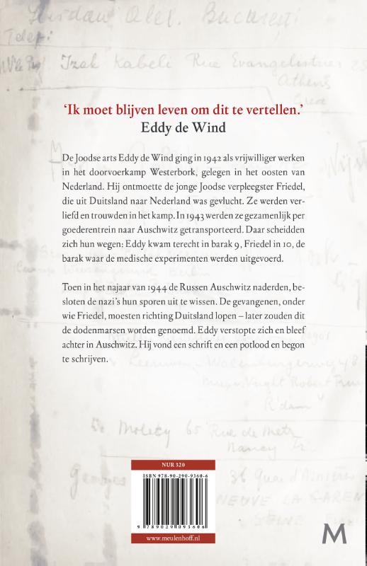 Achterkant van Eindstation Auschwitz