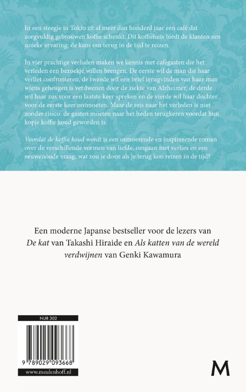 Achterkant van Voordat de koffie koud wordt