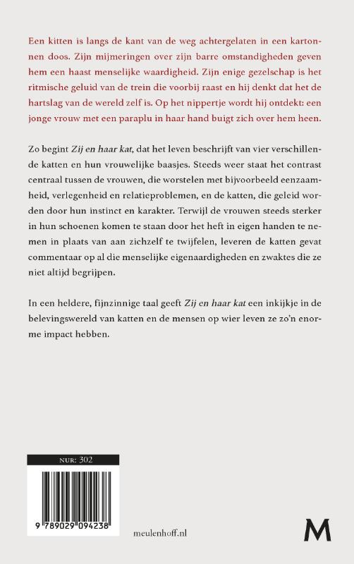 Achterkant van Zij en haar kat