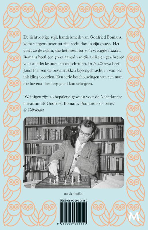 Achterkant van In alle ernst