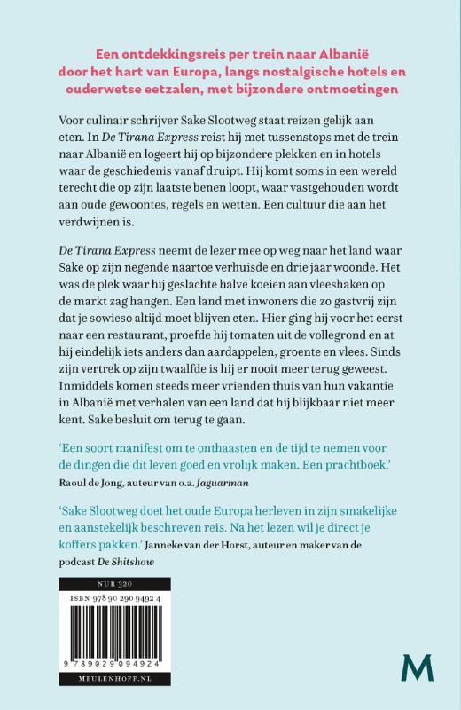 Achterkant van De Tirana Express