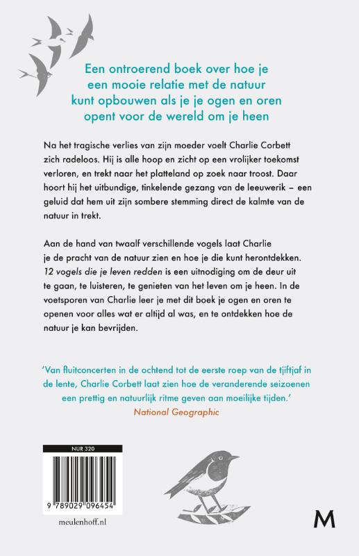 Achterkant van 12 vogels die je leven redden