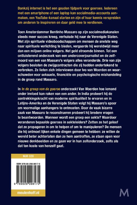 Achterkant van In de greep van de goeroe