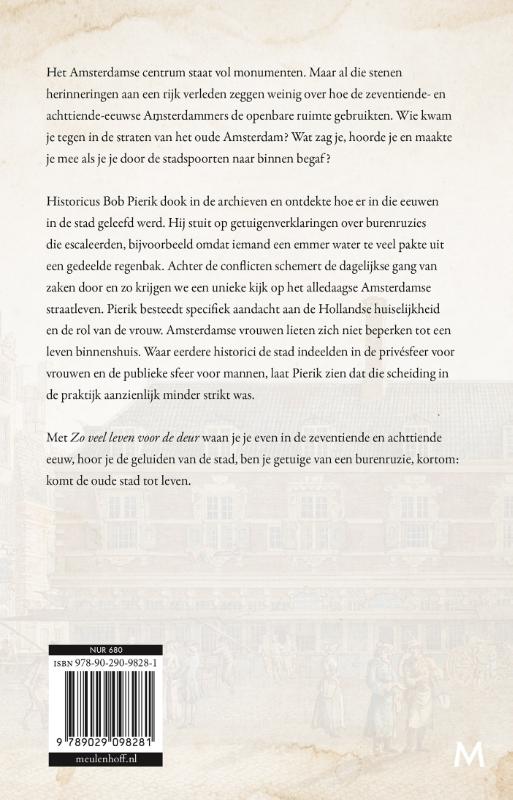 Achterkant van Zo veel leven voor de deur