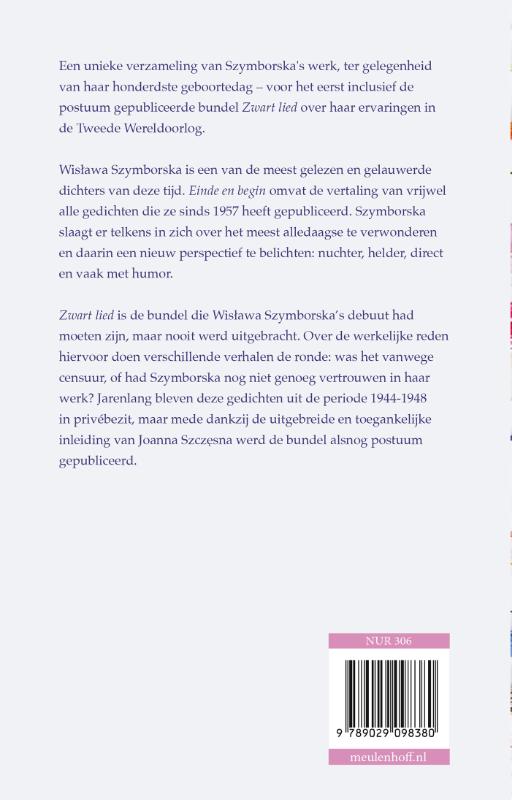 Achterkant van Einde en begin