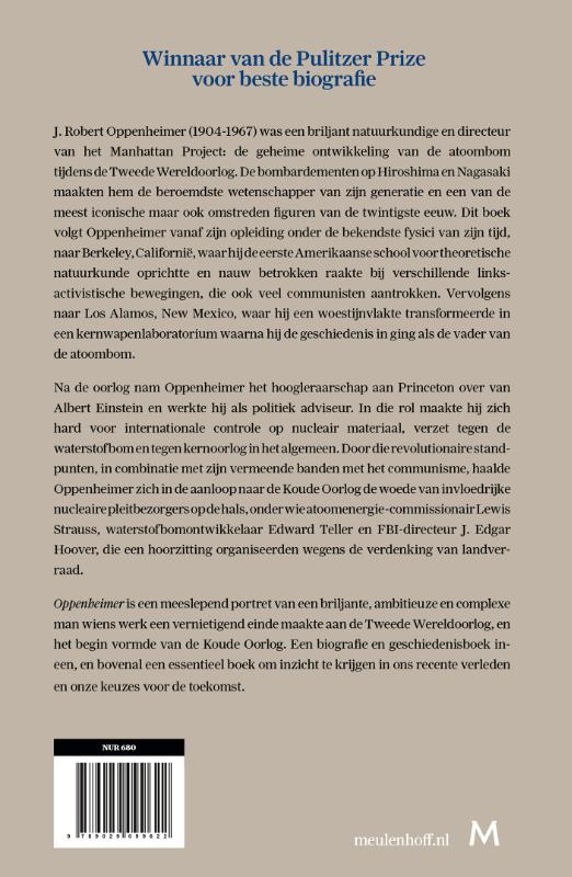 Achterkant van Oppenheimer