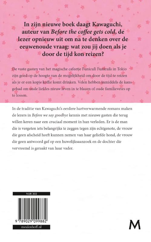 Achterkant van Before we say goodbye