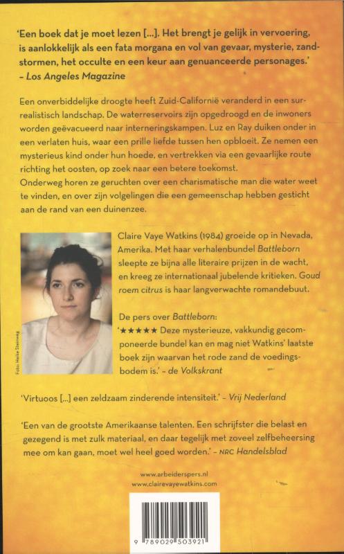 Achterkant van Goud roem citrus