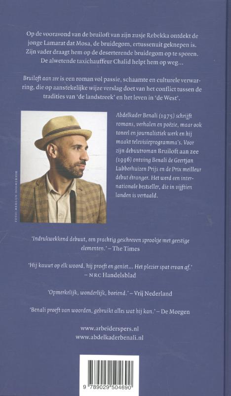Achterkant van Bruiloft aan zee