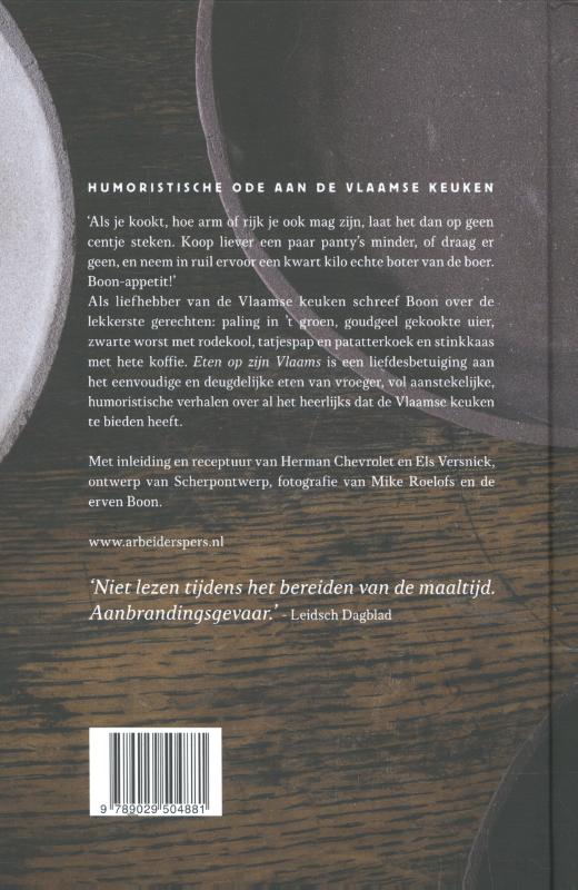 Achterkant van Eten op zijn Vlaams