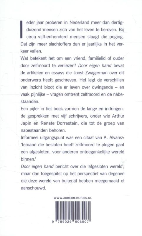 Achterkant van Door eigen hand
