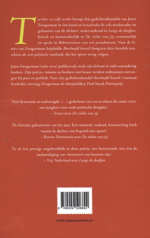 Achterkant van Tot hier en zelfs verder