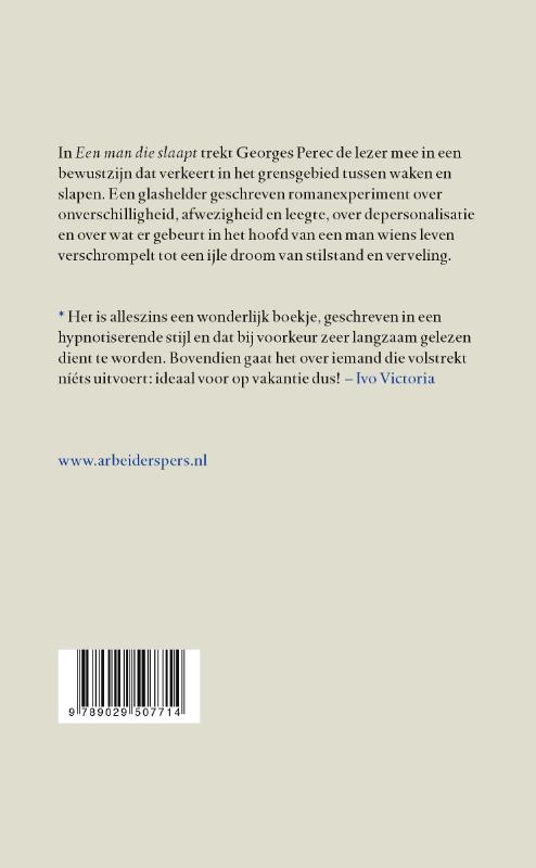 Achterkant van Een man die slaapt