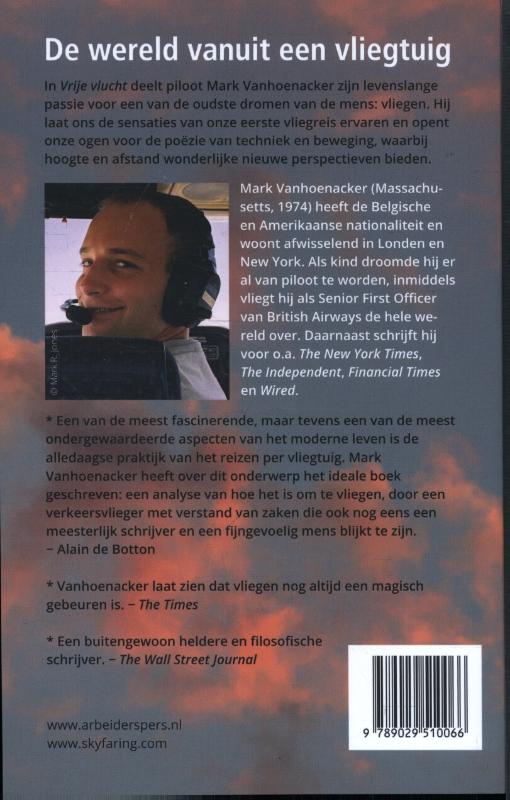 Achterkant van Vrije vlucht