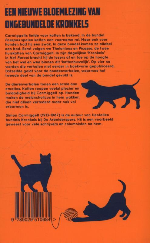 Achterkant van Twee katten en wat honden