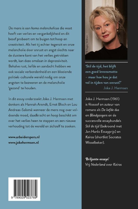 Achterkant van Melancholie van de onrust