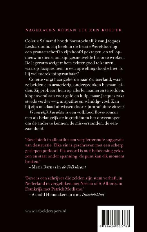 Achterkant van Vrouwelijk karakter