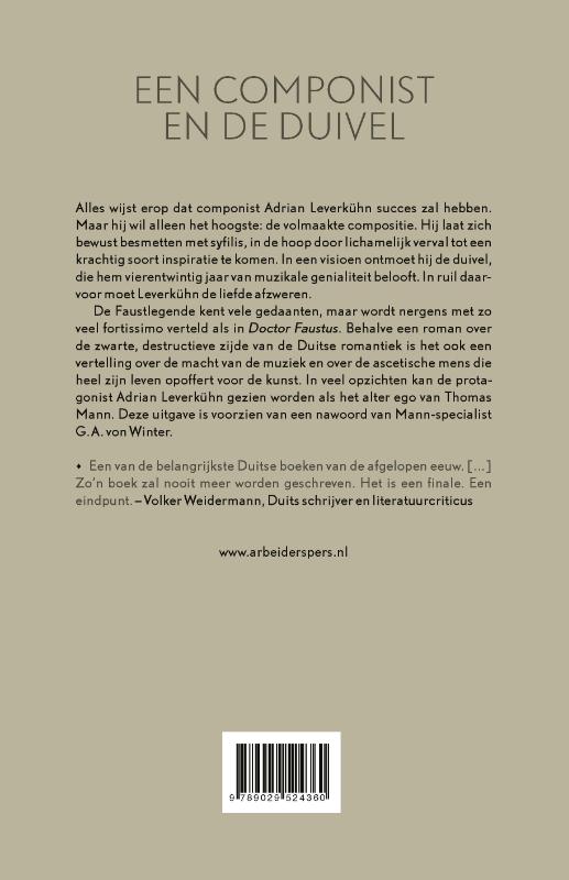 Achterkant van Doctor Faustus