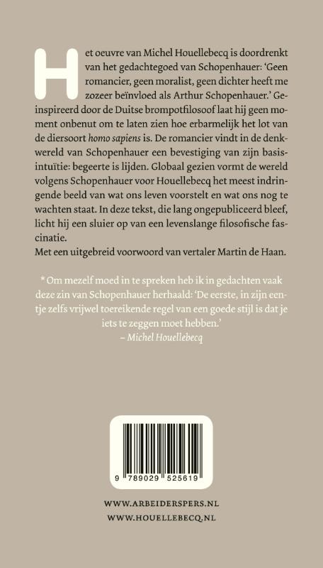 Achterkant van In aanwezigheid van Schopenhauer