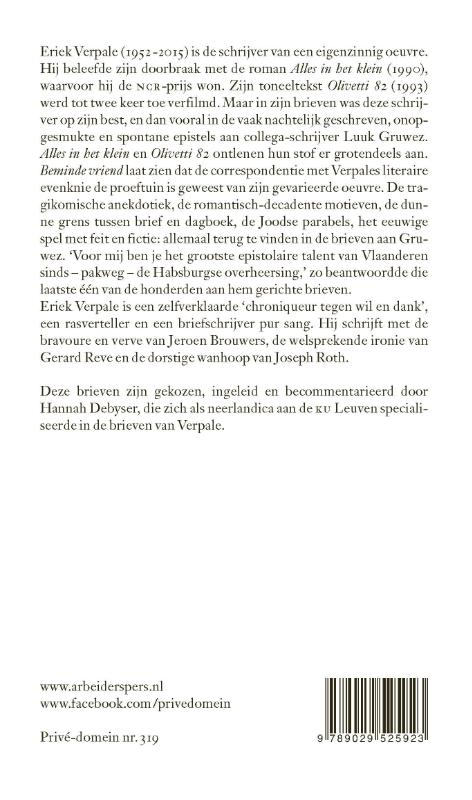 Achterkant van Beminde vriend