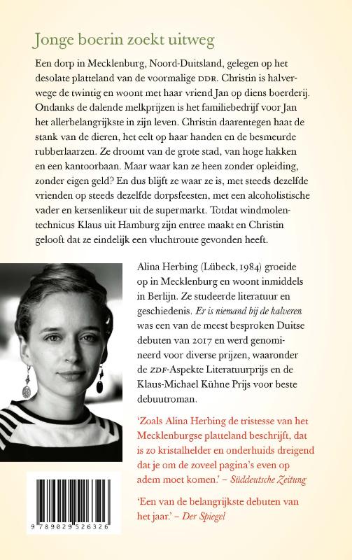 Achterkant van Er is niemand bij de kalveren