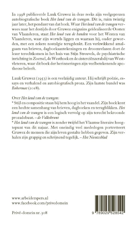 Achterkant van Het land van de handen