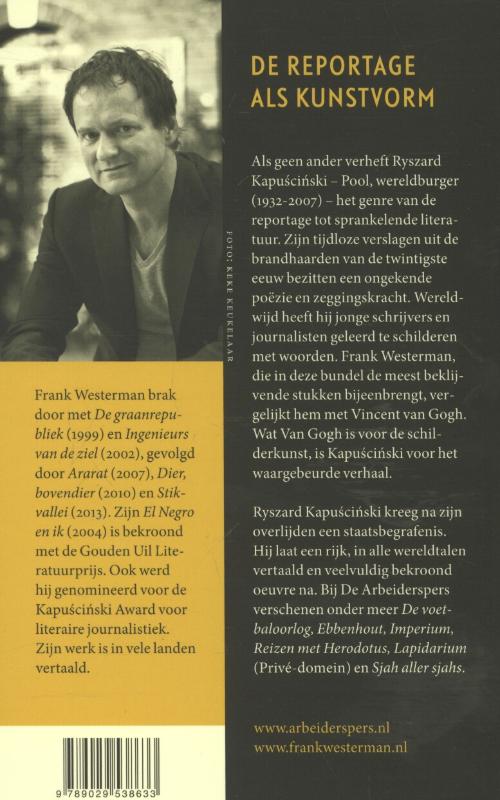 Achterkant van De draagbare Kapuscinski