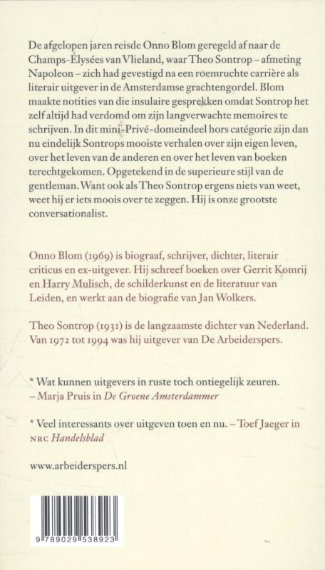 Achterkant van De conversationalist