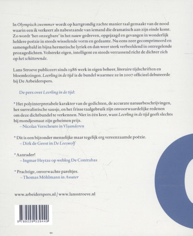 Achterkant van Olympisch zwemmer