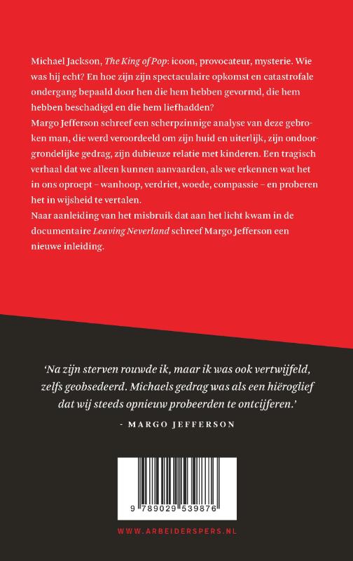 Achterkant van Over Michael Jackson