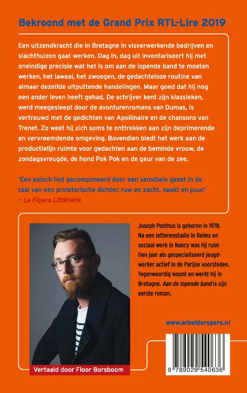 Achterkant van Aan de lopende band