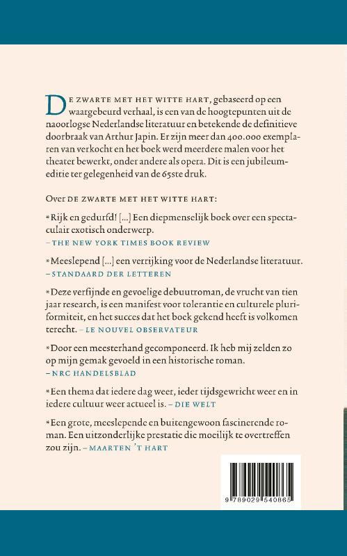 Achterkant van De zwarte met het witte hart