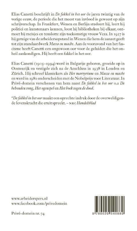 Achterkant van De fakkel in het oor