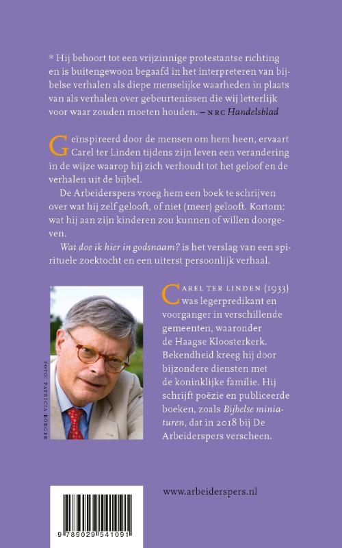 Achterkant van Wat doe ik hier in godsnaam?