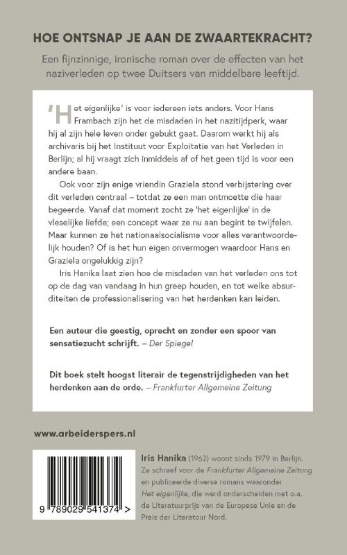 Achterkant van Het eigenlijke