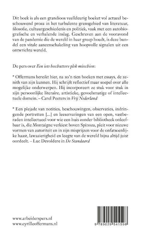 Achterkant van Midden in het onbewoonbare