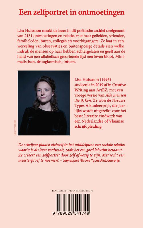 Achterkant van Alle mensen die ik ken
