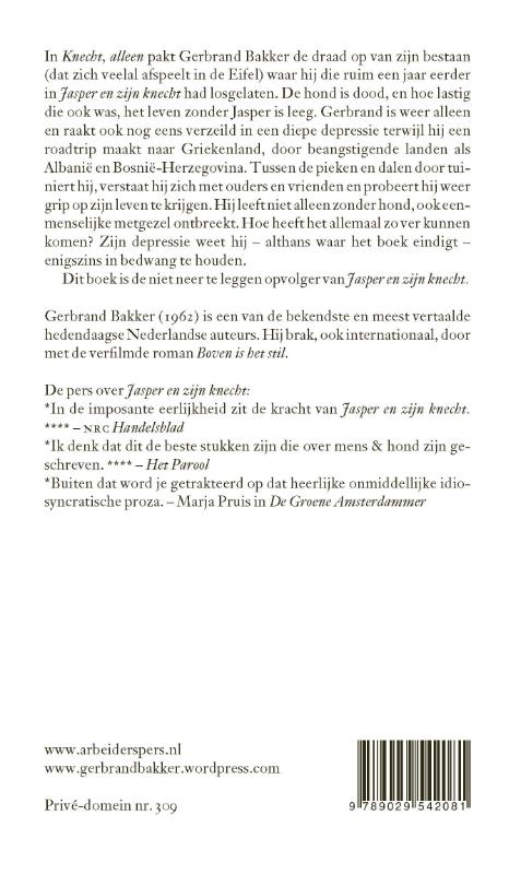 Achterkant van Knecht, alleen