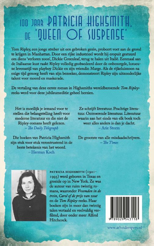 Achterkant van De getalenteerde Mr. Ripley