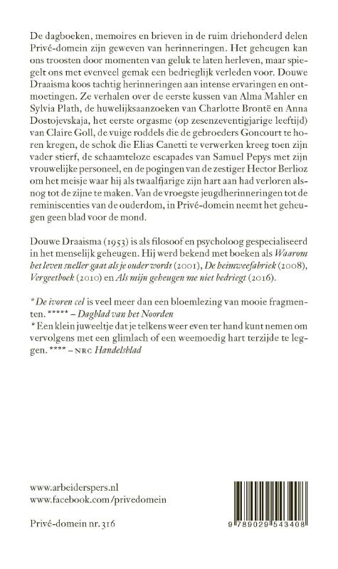 Achterkant van De ivoren cel