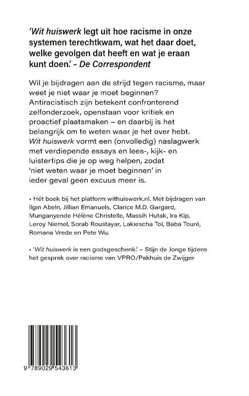 Achterkant van Wit huiswerk