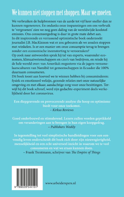 Achterkant van Stoppen met shoppen