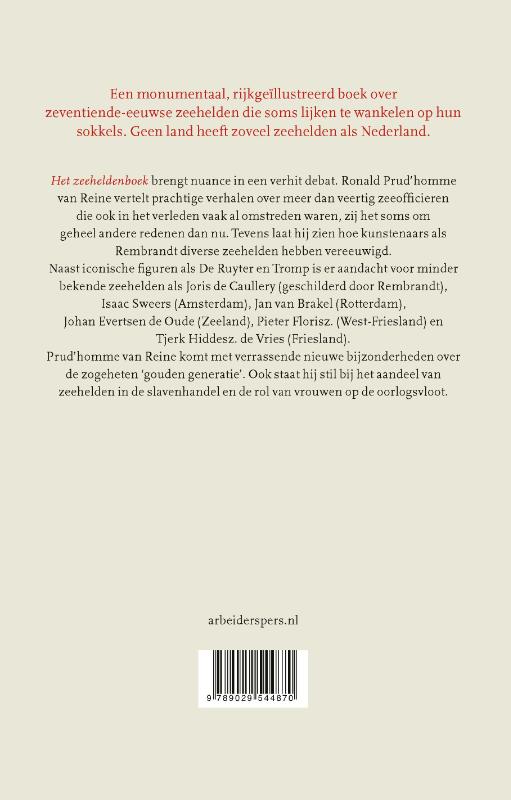 Achterkant van Het zeeheldenboek