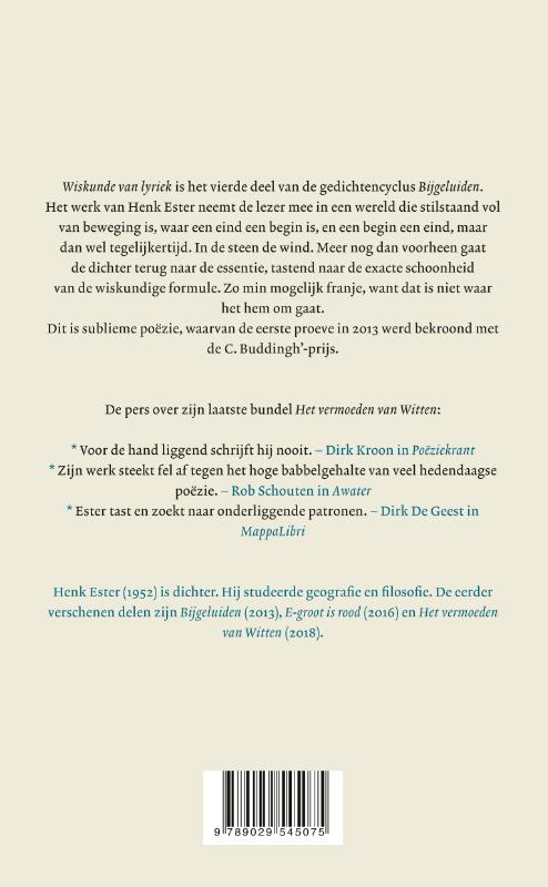 Achterkant van Wiskunde van lyriek