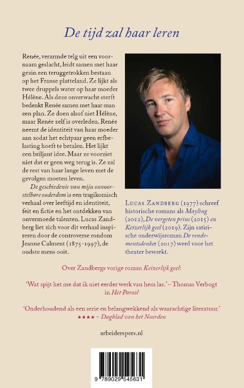 Achterkant van De geschiedenis van mijn onvoorstelbare ouderdom
