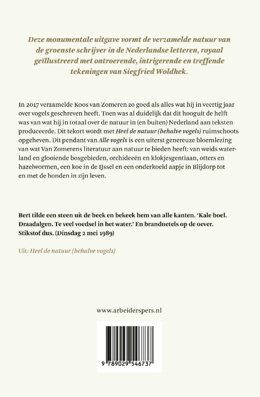 Achterkant van Heel de natuur